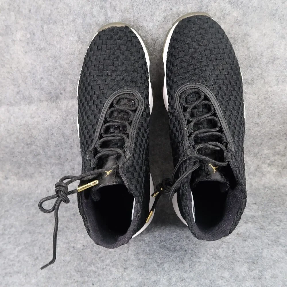 Jordan Future Sneakers Mens 8.5 Nike Air Shoes Woven Mid Black White Basketball